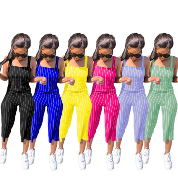 New Season Fall Autumn Custom Woman Bodycon Long Romper Slim Full Overalls Women Sexy Stripped Womens Jumpsuit